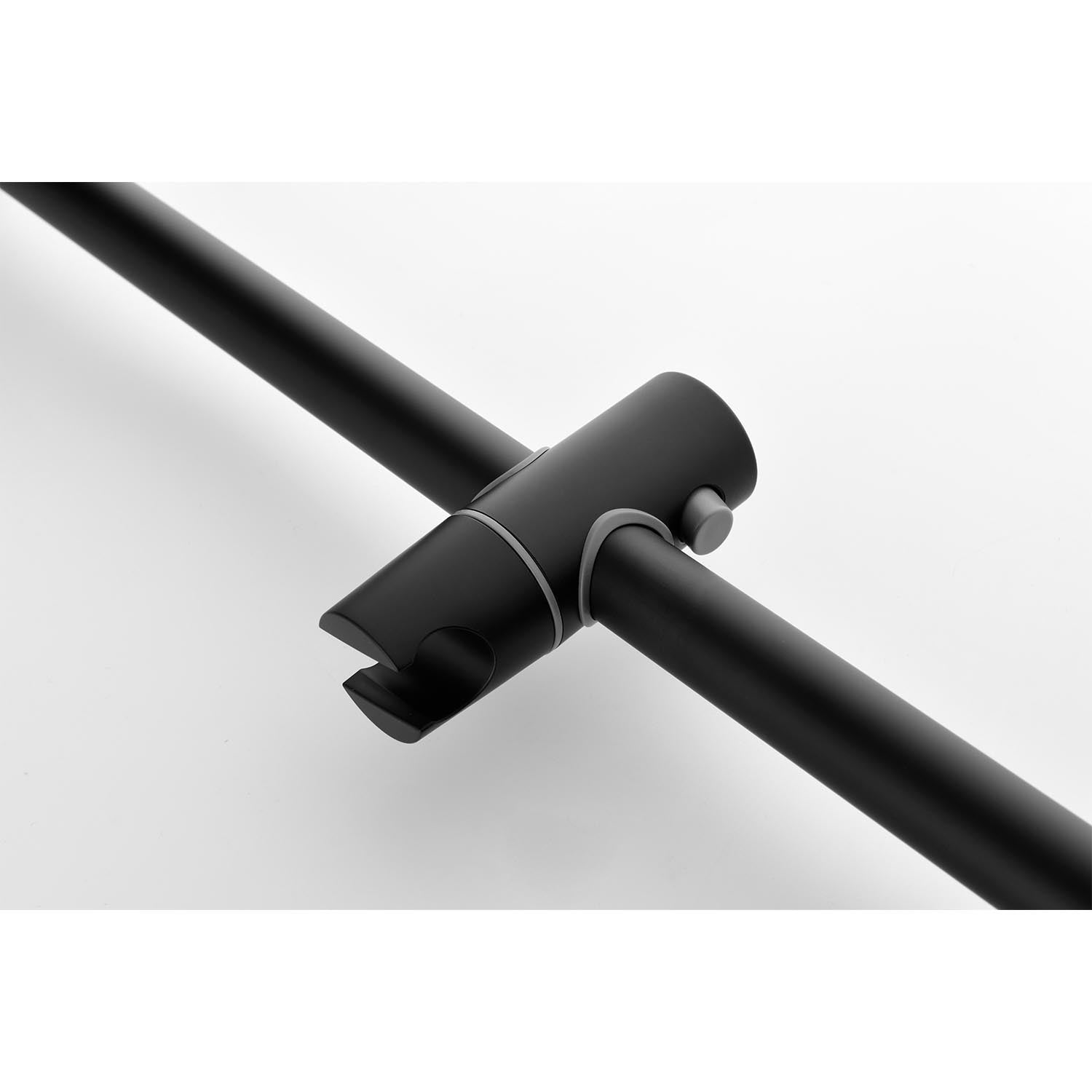 Shower System With Shower Head, Hand Shower, Slide Bar, Bodysprays, Shower Arm, Hose, Valve Trim, And Lever Handles Matte Black Wall Mounted Bathroom Brass