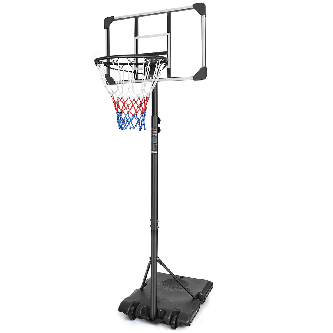 Basketball Goal Portable Basketball Hoop Indoor Outdoor Basketball Stand 5.6 7Ft Adjustable 28In Backboard With Wheels Balls Sports Black White Waterproof Garden & Outdoor Pe Rattan Iron Waterproof Fabric