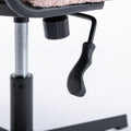 Armless Office Desk Chair No Wheels, Pink Pink Foam Polyester Blend