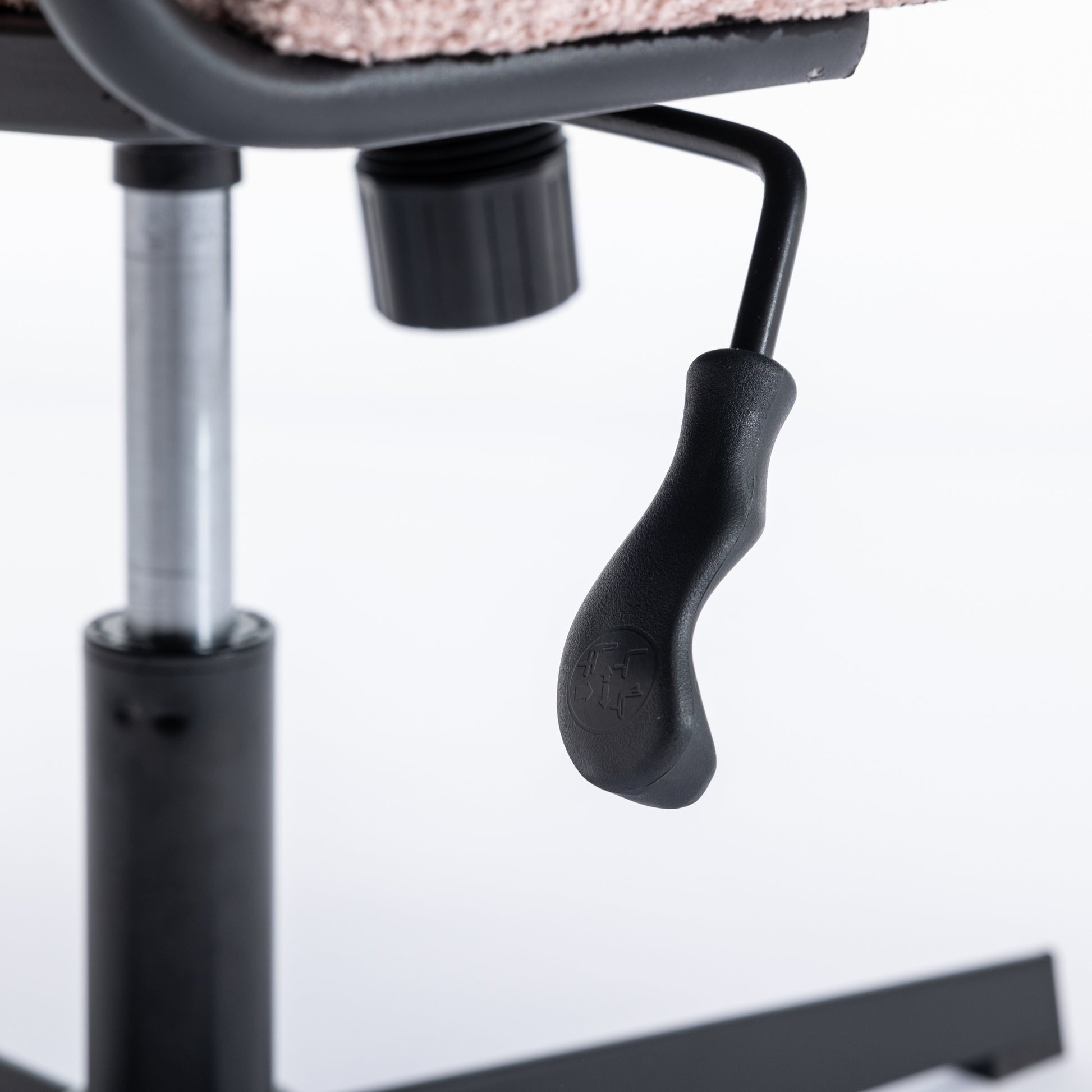 Armless Office Desk Chair No Wheels, Pink Pink Foam Polyester Blend
