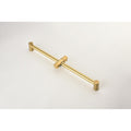 Shower System With Shower Head, Hand Shower, Slide Bar, Bodysprays, Shower Arm, Hose, Valve Trim, And Lever Handles Brushed Gold Wall Mounted Bathroom Brass