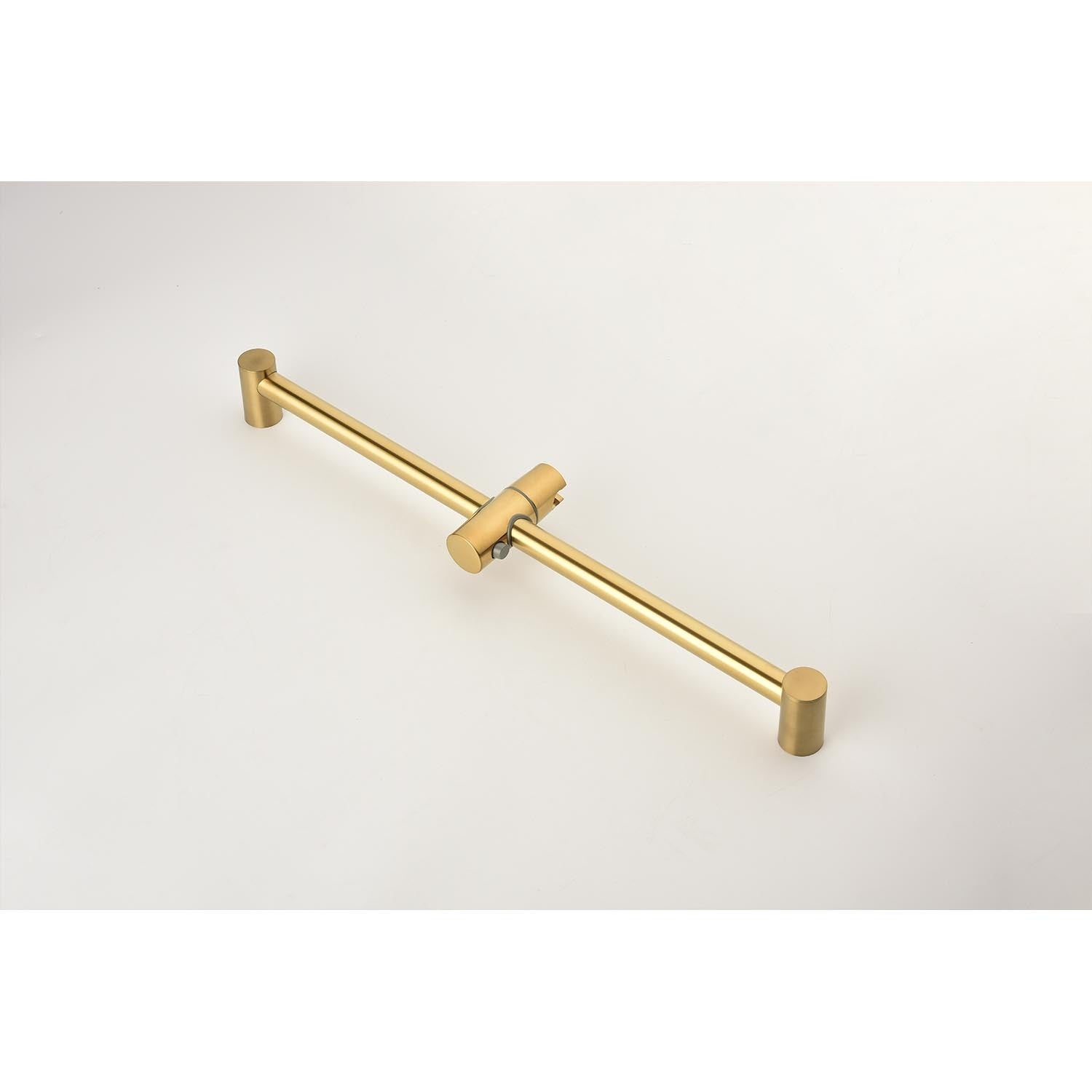 Shower System With Shower Head, Hand Shower, Slide Bar, Bodysprays, Shower Arm, Hose, Valve Trim, And Lever Handles Brushed Gold Wall Mounted Bathroom Brass