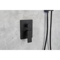 Wall Mounted Waterfall Rain Shower System Matte Black Brass