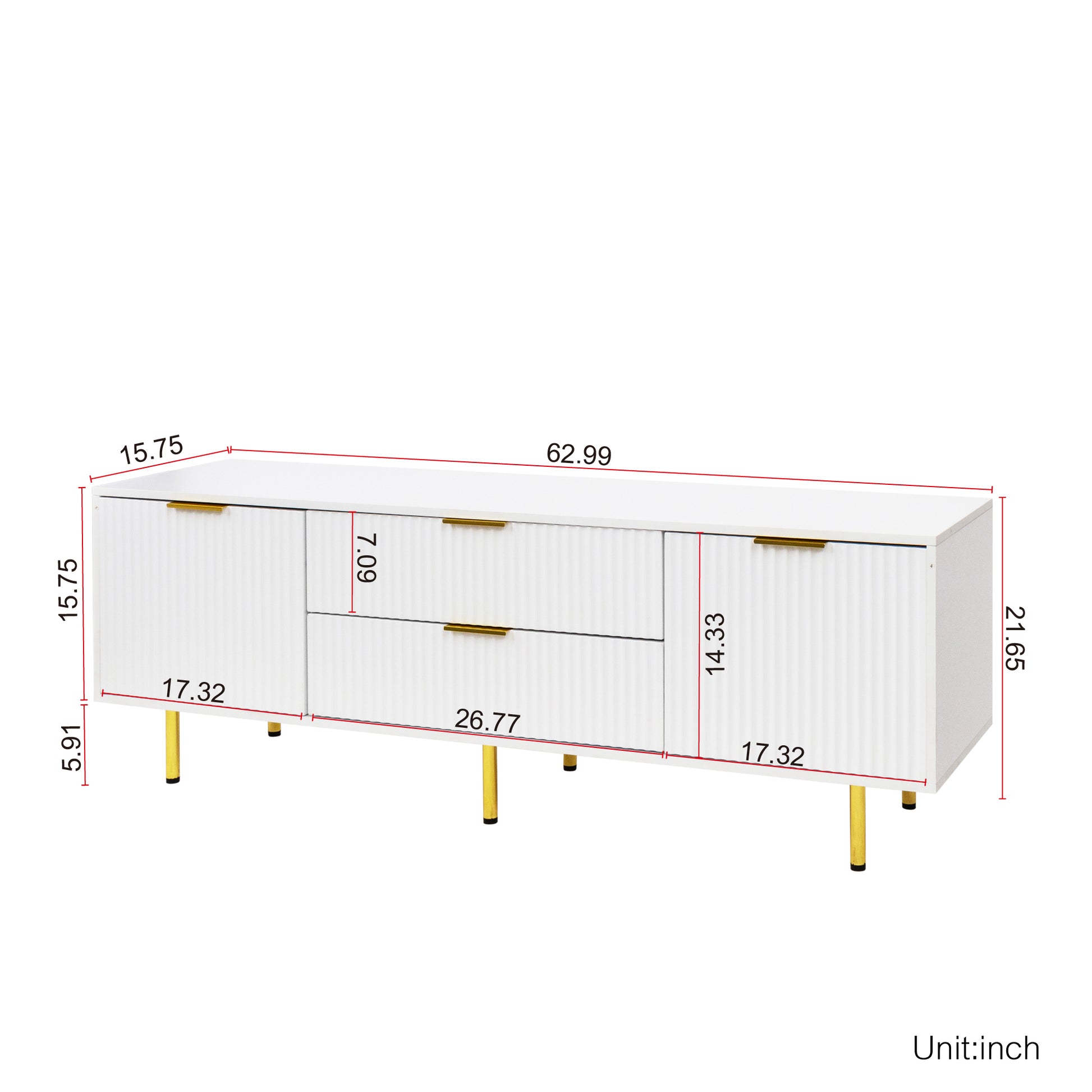 Modern Warm White Tv Cabinetfor Living Room Bedroom White Mdf