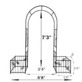 Metal Garden Arch Garden Arbor Trellis Climbing Plants Support Arch Outdoor Arch Wedding Arch Party Events Archway Black Black Iron