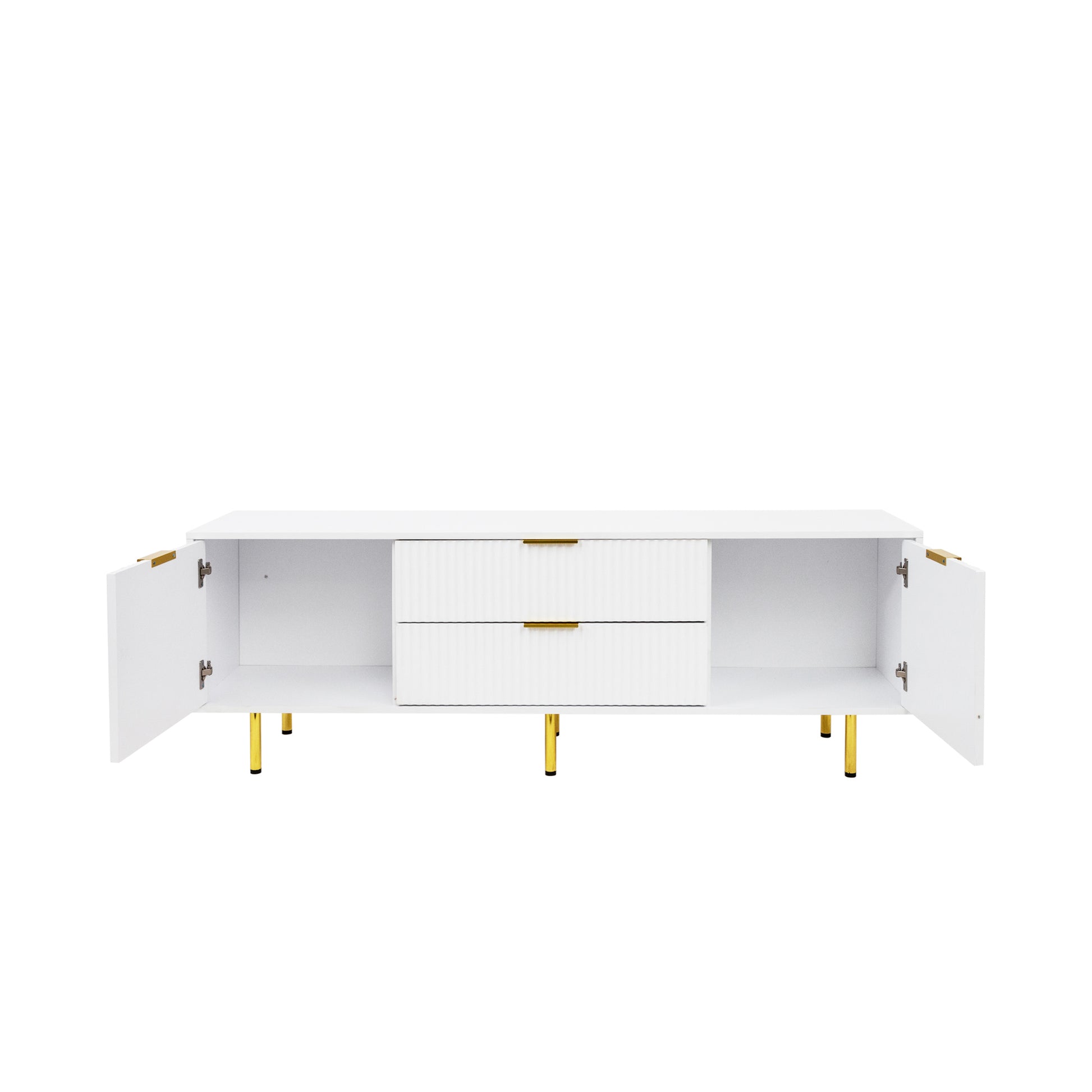 Modern Warm White Tv Cabinetfor Living Room Bedroom White Mdf