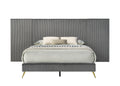 Muilee Queen Bedgray Fabric Bd01741Q Gray Fabric