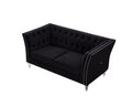 L8085B Two Seat Three Seat Modular Sofa Black Black Velvet