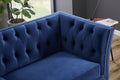 L8085 Two Seater Sofa Navy Blue Navy Blue Velvet