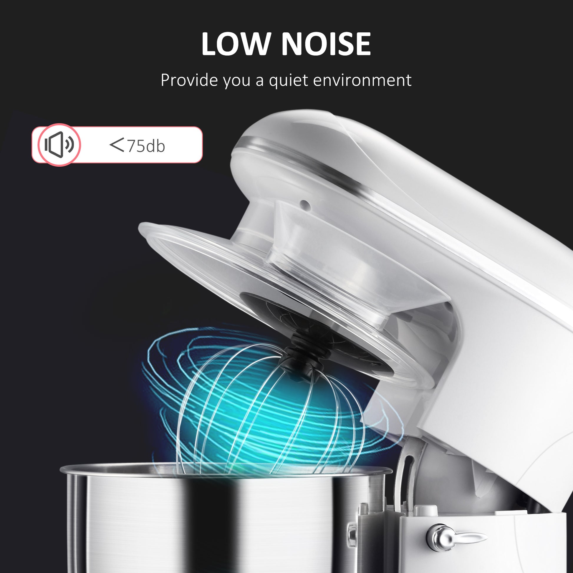 Stand Mixer With 6 1P Speed, 600W Tilt Head Kitchen Electric Mixer With 6 Qt Stainless Steel Mixing Bowl, Beater, Dough Hook And Splash Guard For Baking Bread, Cakes, And Cookies, Silver Silver Abs