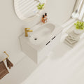 30 Inch Wall Mounted Bathroom Vanity With Sink, Soft Close Doors, For Small Bathroom Kd Packing White 2 Bathroom Wall Mounted Modern Plywood