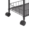 6 Tier Slim Rolling Storage Cart, Mobile Shelving Unit With Wheels, Metal Wire Storage Shelving Rack With Baskets For Kitchen Bathroom Office Laundry Narrow Piaces Black Kitchen American Design,American Traditional Metal Metal