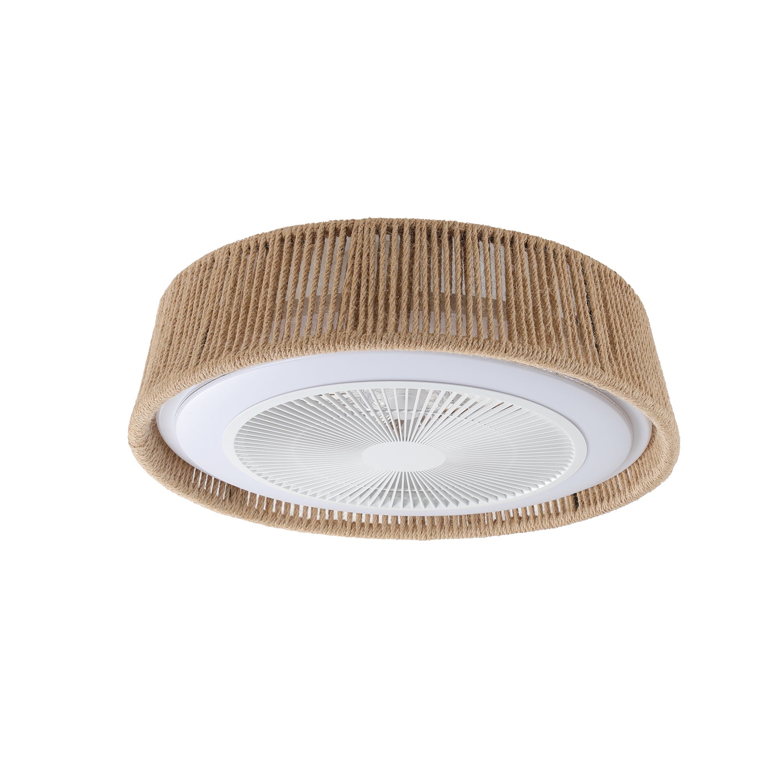 Same As W1340137055 L10003 Bohemian Style Led Dimmable Ceiling Light With Built In Fan Remote Control White Modern Iron