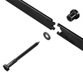 6.6Ft Heavy Duty Sturdy Sliding Barn Door Hardware Adjustable Floor Guide Wall Mount Roller Pull Handle, J Shape Hangers, Smoothly And Quietly, Easy To Install, Fit 24