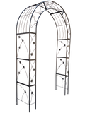 Metal Garden Arch Garden Arbor Trellis Climbing Plants Support Arch Outdoor Arch Wedding Arch Party Events Archway Black Black Iron