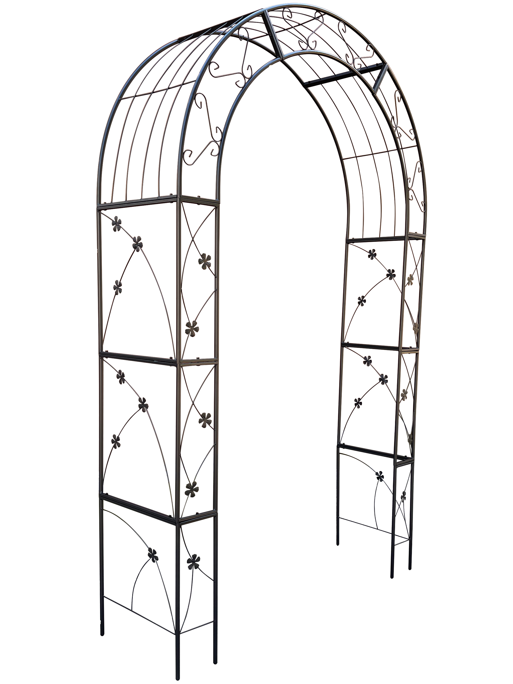 Metal Garden Arch Garden Arbor Trellis Climbing Plants Support Arch Outdoor Arch Wedding Arch Party Events Archway Black Black Iron