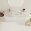 48 Inch Wall Mounted Bathroom Vanity With Sink, Soft Close Doors Kd Packing White 3 Bathroom Wall Mounted Modern Plywood