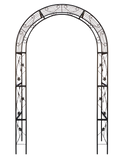 Metal Garden Arch Garden Arbor Trellis Climbing Plants Support Arch Outdoor Arch Wedding Arch Party Events Archway Black Black Iron