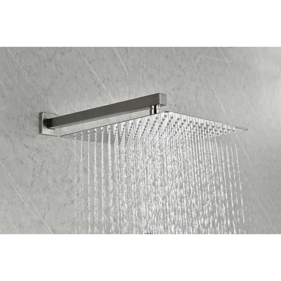 16" Rain Shower Head Systems Wall Mounted Shower One Brushed Nickel Wall Mounted Bathroom Brass