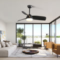 42 Inch Indoor Abs With 6 Speed Remote Control Dimmable Reversible Dc Motor With Light Black Abs