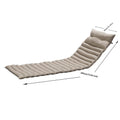 2Pcs Set Outdoor Lounge Chair Cushion Replacement Patio Funiture Seat Cushion Chaise Lounge Cushion Khaki Khaki Polyester