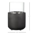 Tabletop Fireplace, Mini Concrete Ethanol Fire Bowl With Lid, Burns Up With Liquid Alcohol And Solid Tablet Alcohol, Dark Grey Dark Grey Stainless Steel