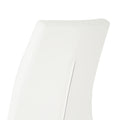 Modern Dining Chairs With Faux Leather Padded Seat Dining Living Room Chairs Upholstered Chair With Chrome Metal Legs Design For Kitchen, Living, Bedroom, Dining Room Side Chairs Set Of 4 White Metal