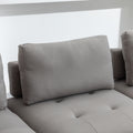 100.7'' L Shape Sectional Sofa 3 Seater Couches With A Removable Ottoman, Comfortable Fabric For Living Room, Apartment, Grey Grey Foam Palomino Fabric 4 Seat