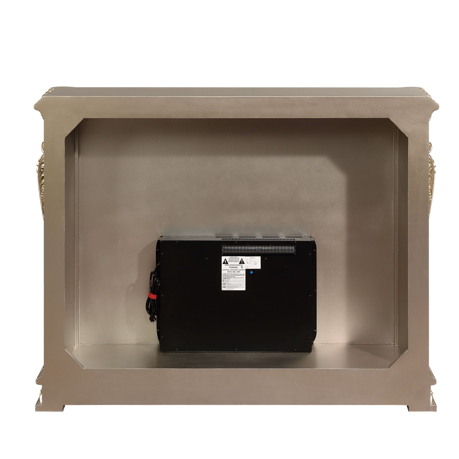 Sorina Fireplace Silver & Gold Finish Ac01619 Gold Mdf