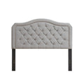 Upholstered Bed Button Tufted With Curve Design Strong Wood Slat Support Easy Assembly Gray Velvet Platform Bed Queen Gray Velvet