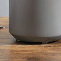 Tabletop Fireplace, Mini Concrete Ethanol Fire Bowl With Lid, Burns Up With Liquid Alcohol And Solid Tablet Alcohol, Light Grey Light Grey Stainless Steel
