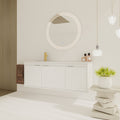 48 Inch Wall Mounted Bathroom Vanity With Sink, Soft Close Doors Kd Packing White 3 Bathroom Wall Mounted Modern Plywood