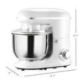 Stand Mixer With 6 1P Speed, 600W Tilt Head Kitchen Electric Mixer With 6 Qt Stainless Steel Mixing Bowl, Beater, Dough Hook And Splash Guard For Baking Bread, Cakes, And Cookies, Silver Silver Abs