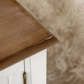 Console Table With Drawers, Vintage Entryway Table With 2 Drawers, Cabinets And Bottom Shelf, Retro Sofa Table For Living Room, Bedroom, White White Mdf