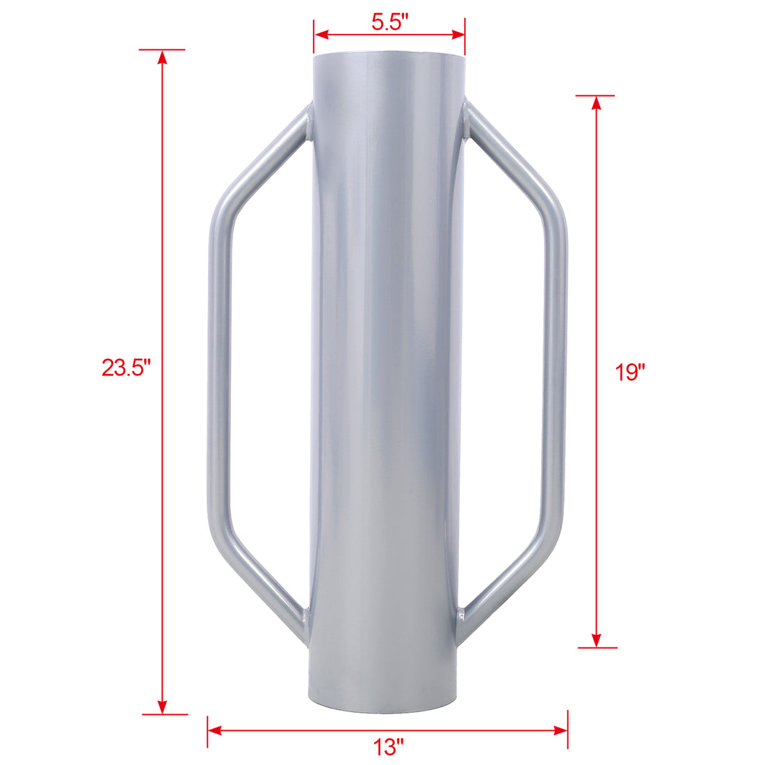 Iron Fence Post Driver, 30Lb Metal Fence Post Driver With Handle, Heavy Duty T Post Pounder Rammer For Installing Fence Post Grey Steel