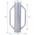 Iron Fence Post Driver, 30Lb Metal Fence Post Driver With Handle, Heavy Duty T Post Pounder Rammer For Installing Fence Post Grey Steel