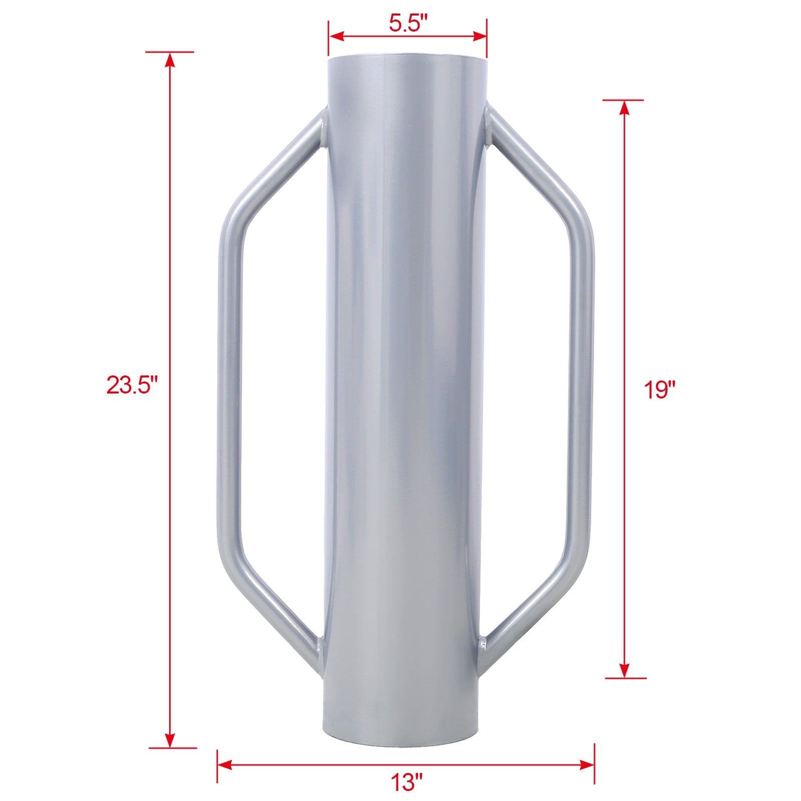 Iron Fence Post Driver, 30Lb Metal Fence Post Driver With Handle, Heavy Duty T Post Pounder Rammer For Installing Fence Post Grey Steel