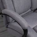 High Back Big And Tall Executive Office Chair 484Lbs With Wide Seat, Computer Desk Chair With Linen Fabric, Adjustable Height, Swivel Wheels, Light Grey Light Grey Polyester