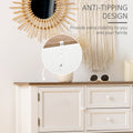 Console Table With Drawers, Vintage Entryway Table With 2 Drawers, Cabinets And Bottom Shelf, Retro Sofa Table For Living Room, Bedroom, White White Mdf