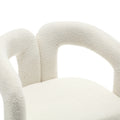 Coolmore 360 Degree Swivel Cuddle Barrel Accent Chairs, Round Armchairs With Wide Upholstered, Fluffy Fabric Chair For Living Room, Bedroom, Office, Waiting Rooms Beige Boucle Beige Foam Boucle