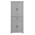 Bathroom Storage Cabinet With Doors And Drawer, Multiple Storage Space, Adjustable Shelf, Grey Grey Mdf