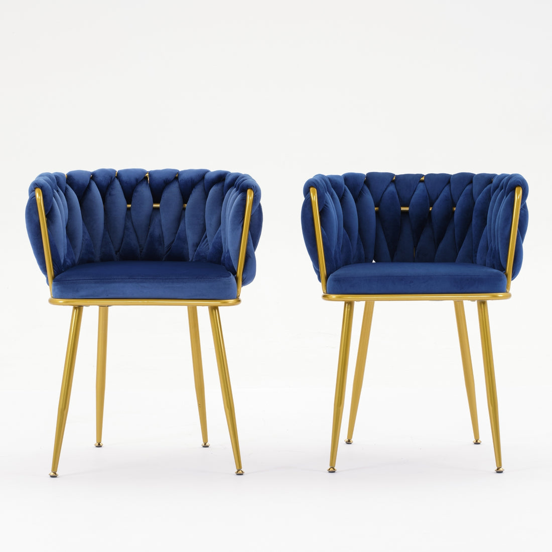 Living Room Chairs,Velvet Makeup Vanity Chair With Back Arm Modern Bedroom Accent Chair Elegant Comfy Single Upholstered Chair With Gold Metal Legs Blue,2 Set Blue Foam Velvet
