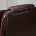 High Back Massage Office Chair With 6 Point Vibration, 5 Modes, Executive Chair, Pu Leather Swivel Chair With Reclining Back, And Retractable Footrest, Brown Brown Pu Leather