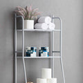 Three Tier Over The Toilet Storage Shelf Silver Silver Particle Board