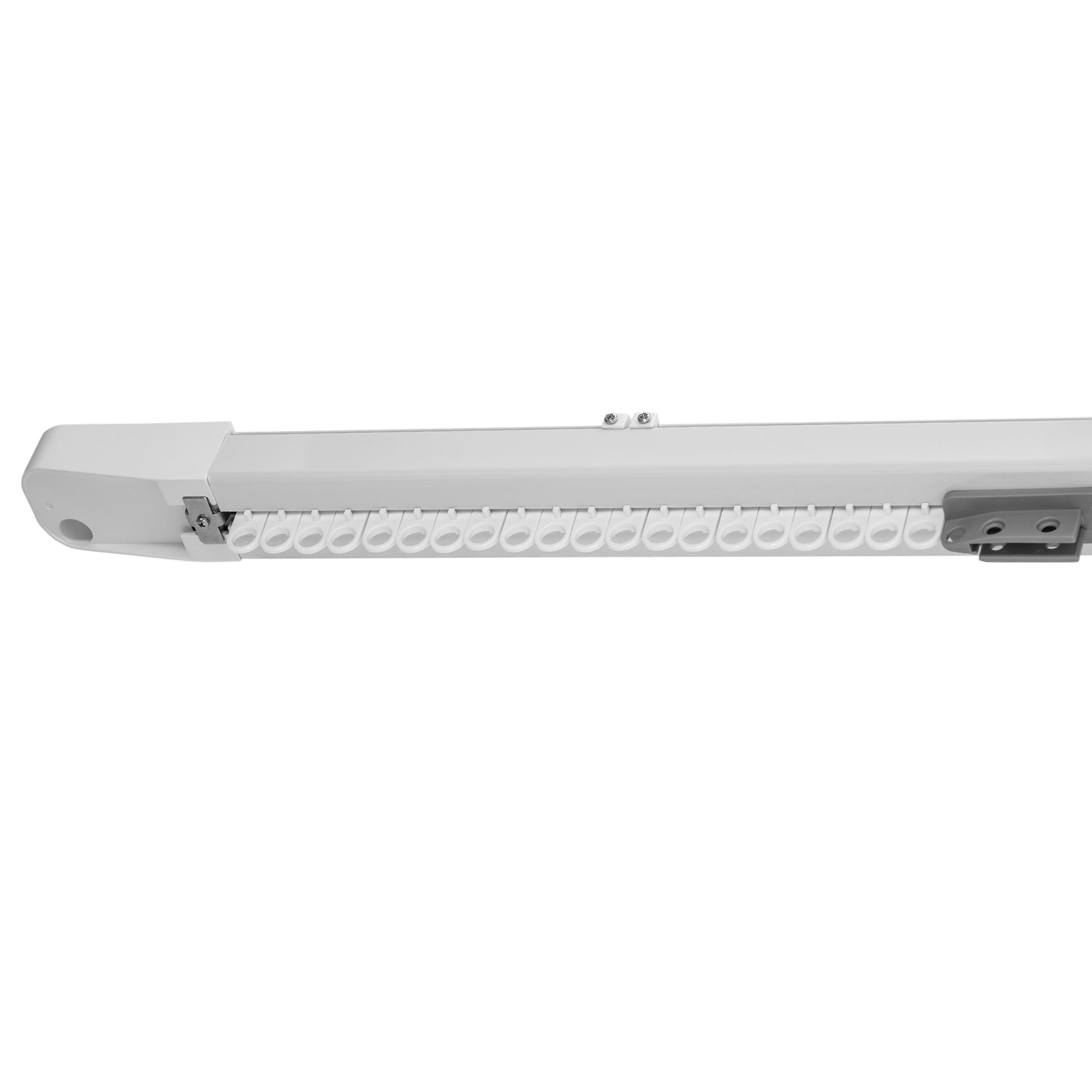 Smart Curtains System, Automatic Curtain Opener With Adjustable Tracks Rod Up To 180 In , Compatible With Alexa, Google Home Voice, Wifi App, Remote Control, White White Aluminium
