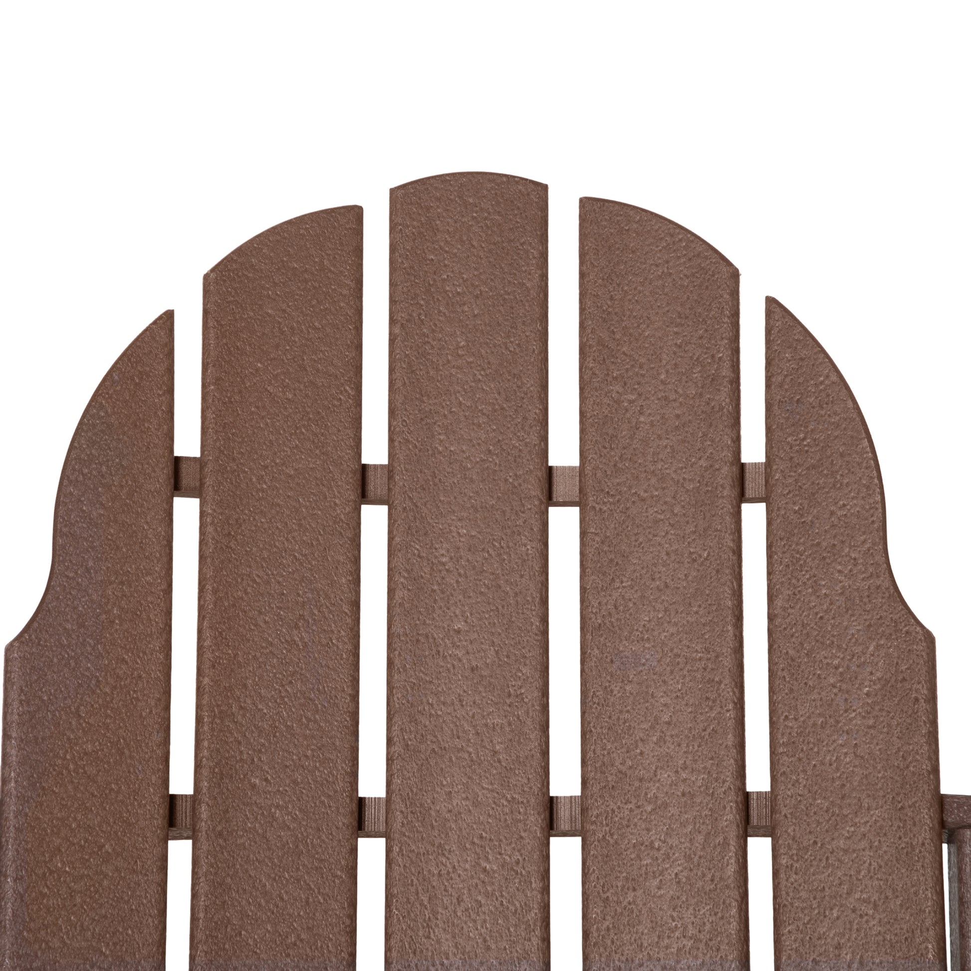Folding Adirondack Chair, Faux Wood Patio & Fire Pit Chair, Weather Resistant Hdpe For Deck, Outside Garden, Porch, Backyard, Brown Brown Polyethylene