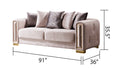 Impreza Modern Style Sofa In Beige Beige Velvet Wood Primary Living Space Modern Upholstered Wood