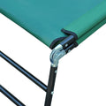 Foldable Outdoor Chaise Lounge Chair, 5 Level Reclining Camping Tanning Chair With Strong Oxford Fabric For Beach, Yard, Patio, Pool, Green Green Steel