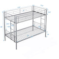 Metal Bunk Bed Silver Silver Metal