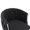 Coolmore Vintage Bar Stools With Back And Footrest Counter Height Dining Chairs 2Pc Set Black Boucle